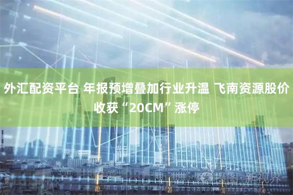 外汇配资平台 年报预增叠加行业升温 飞南资源股价收获“20CM”涨停
