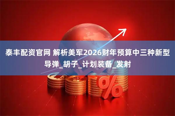 泰丰配资官网 解析美军2026财年预算中三种新型导弹_胡子_计划装备_发射