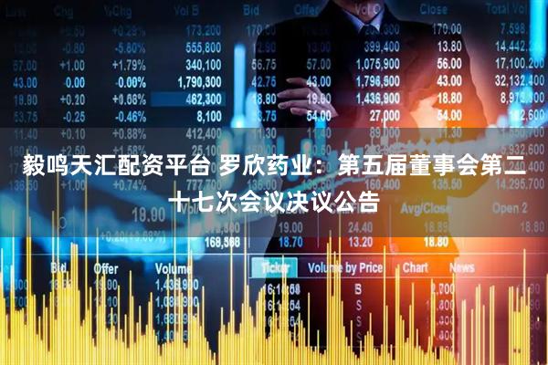 毅鸣天汇配资平台 罗欣药业：第五届董事会第二十七次会议决议公告
