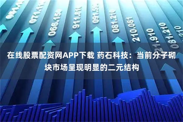 在线股票配资网APP下载 药石科技：当前分子砌块市场呈现明显的二元结构